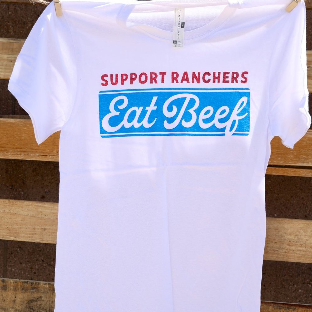 Support Ranchers Eat Beef Country Farm Life Farmers Cattle Ranch Angus T-Shirt